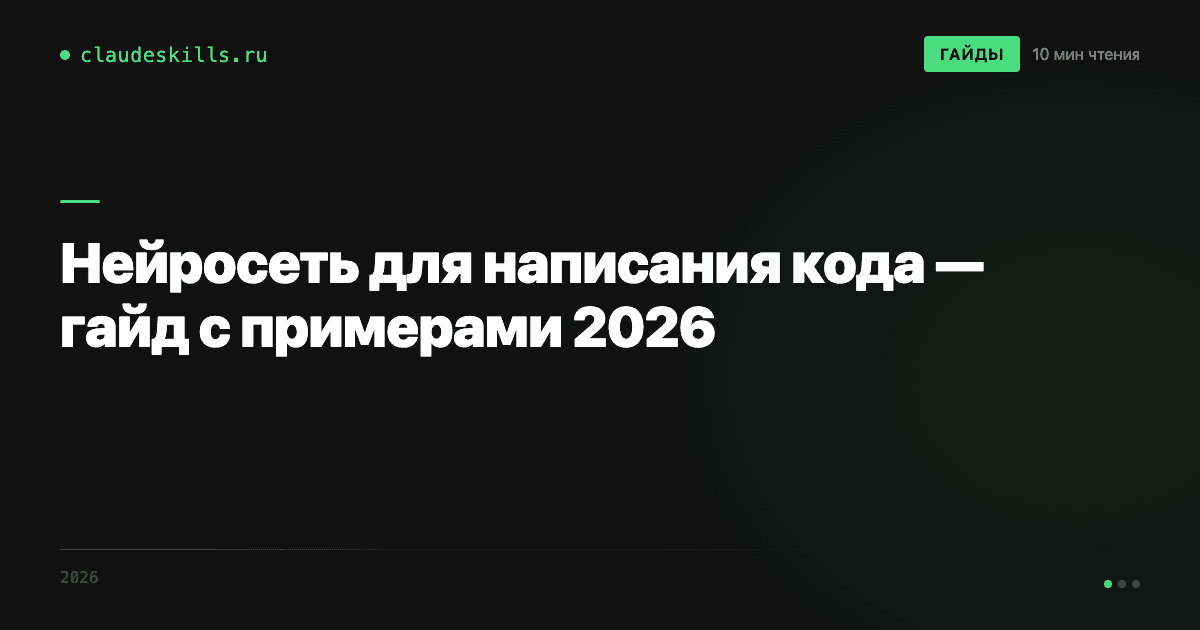 Нейросеть для написания кода — гайд с примерами 2026